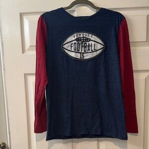 Arizona Jean Co Navy and Red Varsity Football Long-Sleeve Tee Like New Boys XL H